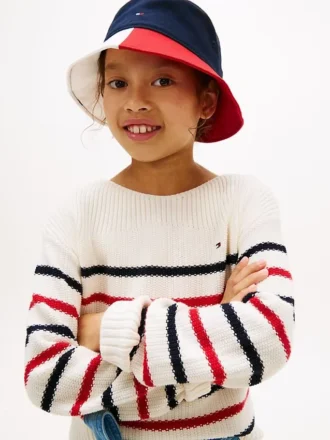Camisola infantil com riscas náuticas