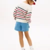 Camisola infantil com riscas náuticas