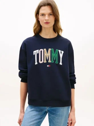 Camisola multicolorida com logótipo Tommy