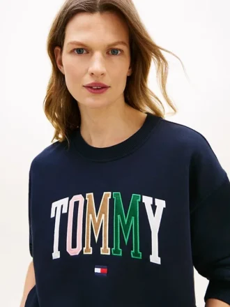 Camisola multicolorida com logótipo Tommy