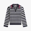 Camisola Polo com Risca Bretã em Ponto de Malha Camisola Polo com Risca Bretã em Ponto de Malha