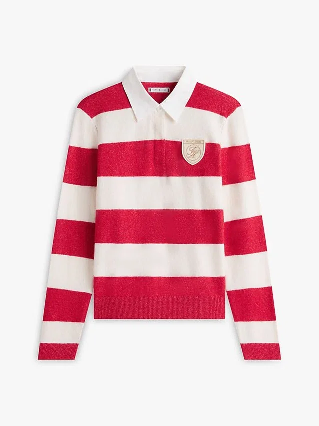 Camisola Polo com Risca de Rugby Camisola Polo com Risca de Rugby