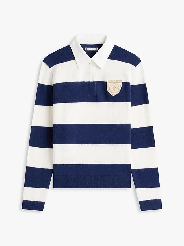 Camisola Polo com Risca de Rugby Camisola Polo com Risca de Rugby