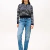 Camisola polo de malha trançada com corte descontraído Camisola polo de malha trançada com corte descontraído