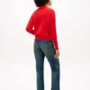 Camisola polo de malha trançada com corte descontraído Camisola polo de malha trançada com corte descontraído
