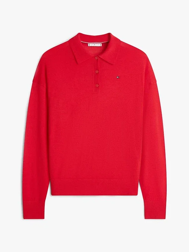 Camisola Polo em Mistura de Lã e Seda Camisola Polo em Mistura de Lã e Seda