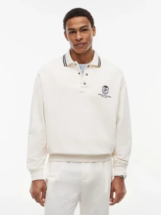 Camisola Polo Rugby com Emblema Monograma