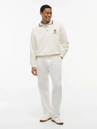 Camisola Polo Rugby com Emblema Monograma