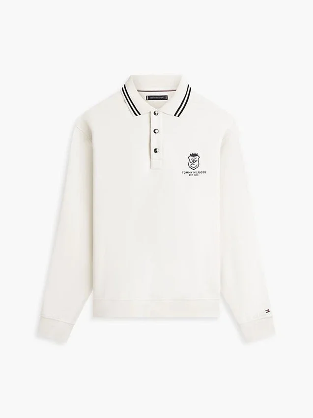 Camisola Polo Rugby com Emblema Monograma Camisola Polo Rugby com Emblema Monograma