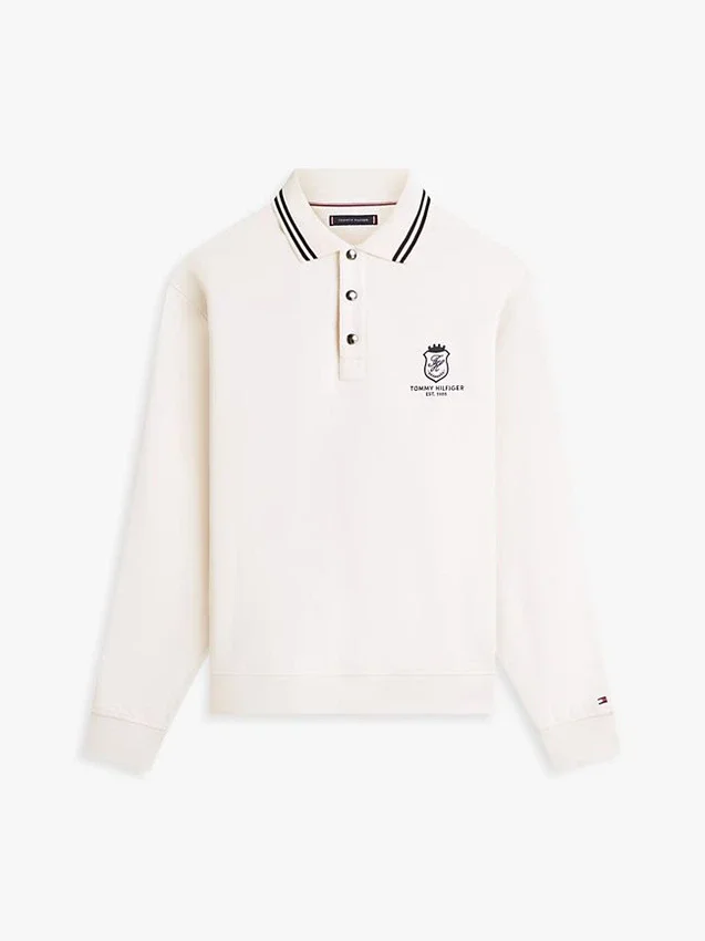 Camisola Polo Rugby com Emblema Monograma Camisola Polo Rugby com Emblema Monograma
