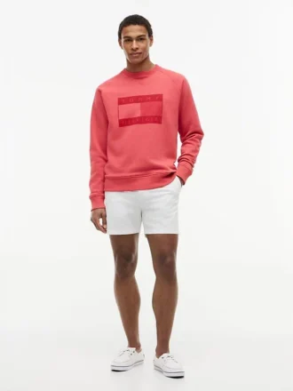 Camisola Raglan com logótipo da bandeira e interior escovado