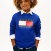 Camisola Raglan com logótipo Tommy Flag para criança Camisola Raglan com logótipo Tommy Flag para criança