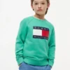 Camisola Raglan com logótipo Tommy Flag para criança Camisola Raglan com logótipo Tommy Flag para criança