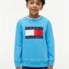 Camisola Raglan com logótipo Tommy Flag para criança Camisola Raglan com logótipo Tommy Flag para criança