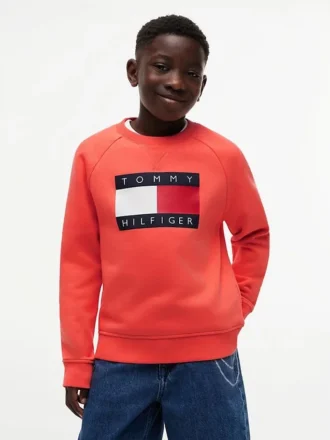 Camisola Raglan com logótipo Tommy Flag para criança