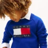 Camisola Raglan com logótipo Tommy Flag para criança Camisola Raglan com logótipo Tommy Flag para criança