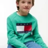 Camisola Raglan com logótipo Tommy Flag para criança Camisola Raglan com logótipo Tommy Flag para criança