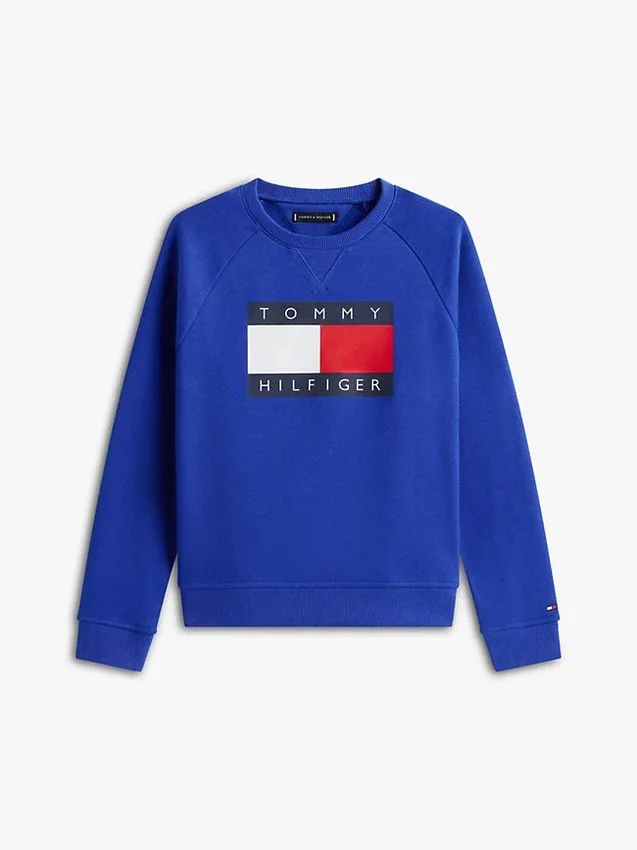 Camisola Raglan com logótipo Tommy Flag para criança Camisola Raglan com logótipo Tommy Flag para criança