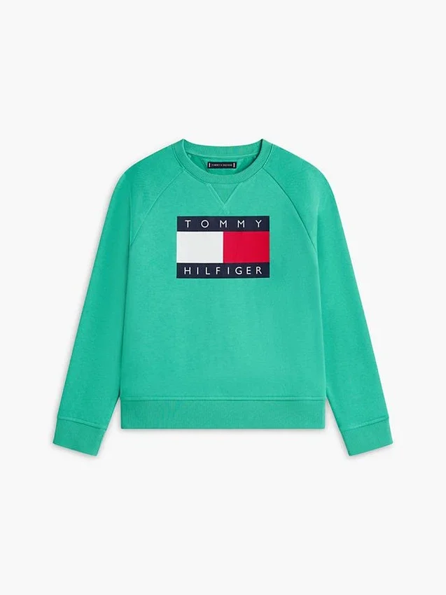 Camisola Raglan com logótipo Tommy Flag para criança Camisola Raglan com logótipo Tommy Flag para criança