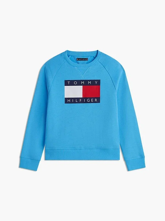 Camisola Raglan com logótipo Tommy Flag para criança Camisola Raglan com logótipo Tommy Flag para criança