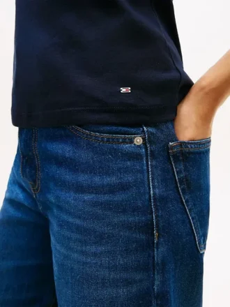 Camisola sem mangas com decote em V e canelado