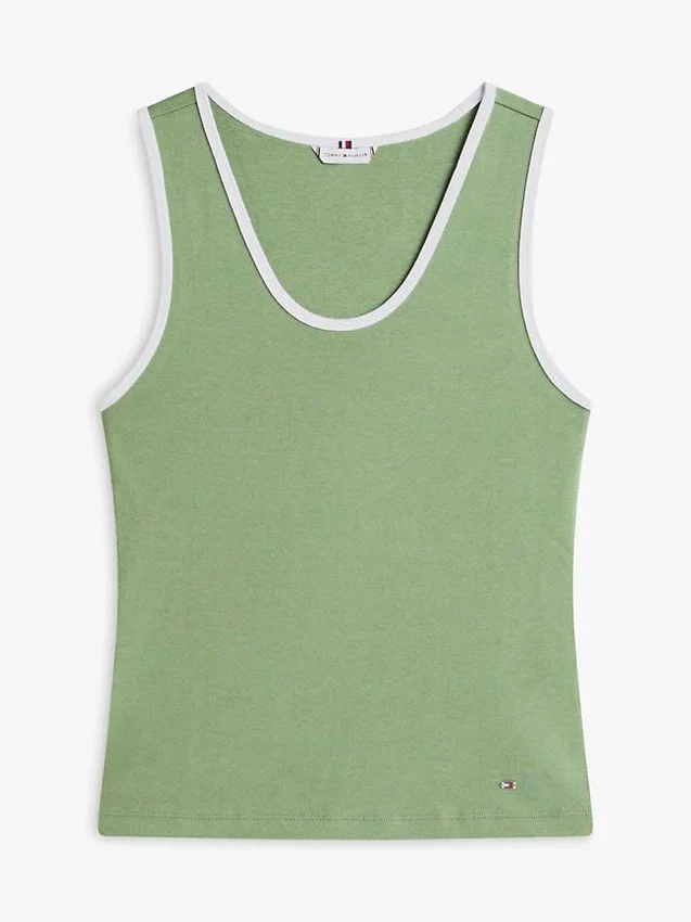Camisola sem mangas com decote em V e canelado Camisola sem mangas com decote em V e canelado