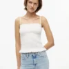 Camisola sem mangas com franzido Tommy Jeans Slim Fit Camisola sem mangas com franzido Tommy Jeans Slim Fit