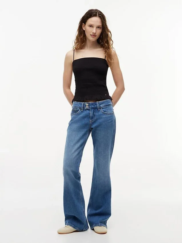 Camisola sem mangas com franzido Tommy Jeans Slim Fit Camisola sem mangas com franzido Tommy Jeans Slim Fit