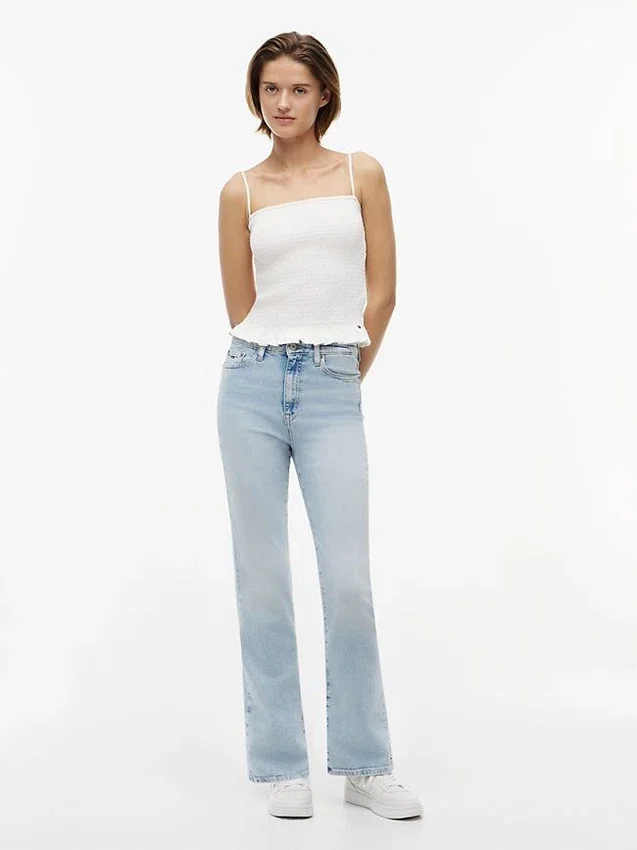 Camisola sem mangas com franzido Tommy Jeans Slim Fit Camisola sem mangas com franzido Tommy Jeans Slim Fit