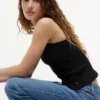 Camisola sem mangas com franzido Tommy Jeans Slim Fit Camisola sem mangas com franzido Tommy Jeans Slim Fit
