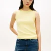 Camisola sem mangas com gola redonda Camisola sem mangas com gola redonda