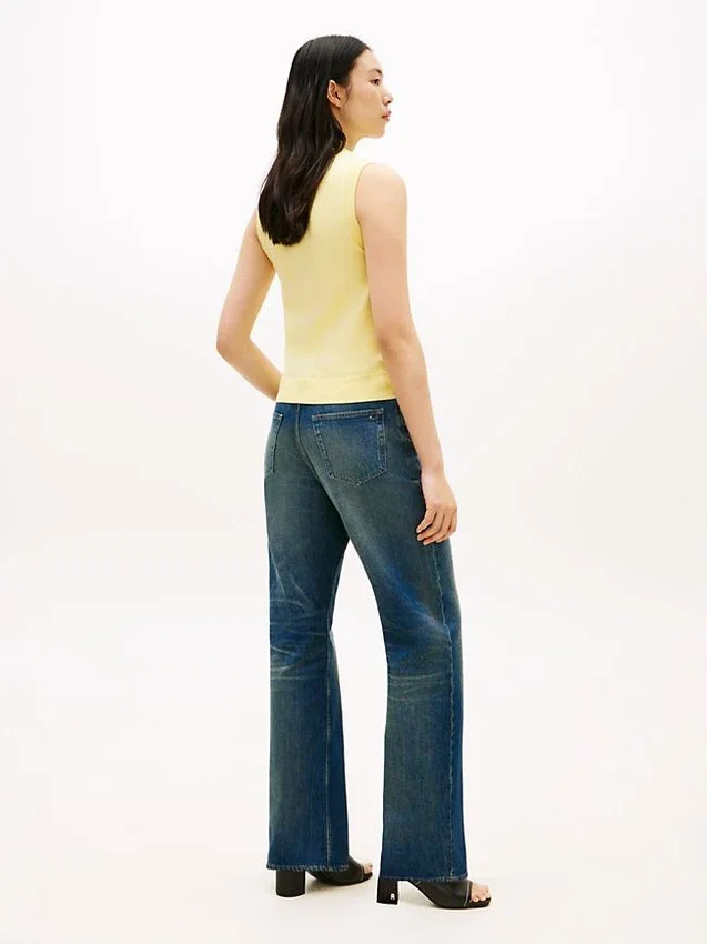 Camisola sem mangas com gola redonda Camisola sem mangas com gola redonda
