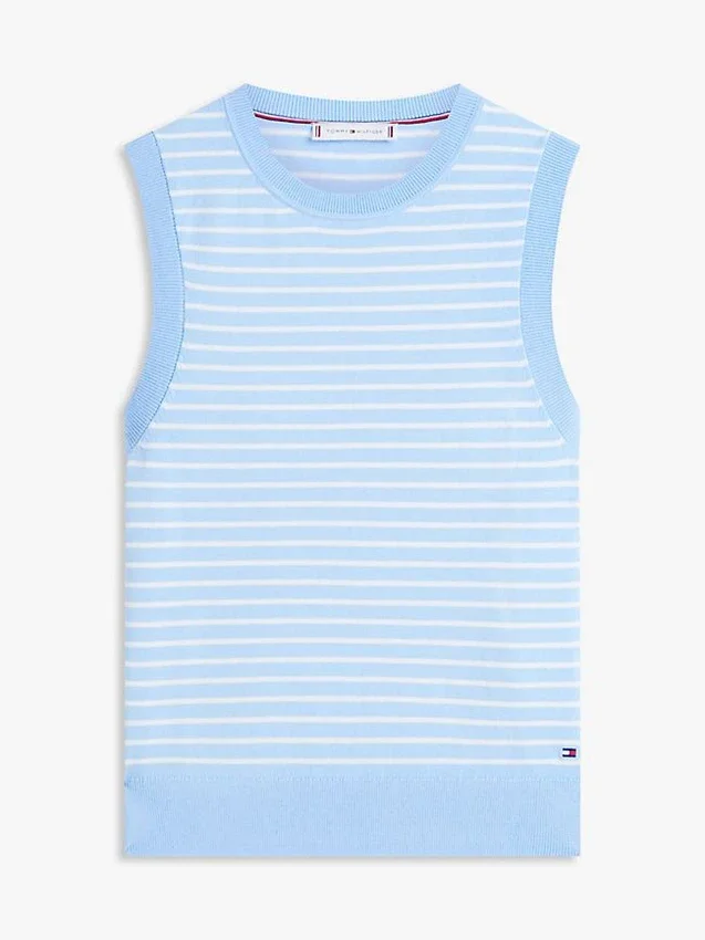 Camisola sem mangas com gola redonda Camisola sem mangas com gola redonda