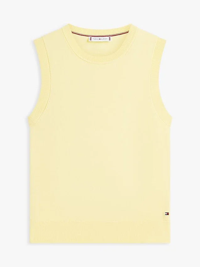 Camisola sem mangas com gola redonda Camisola sem mangas com gola redonda