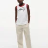 Camisola sem mangas com logótipo Tommy em letra cursiva para criança Camisola sem mangas com logótipo Tommy em letra cursiva para criança