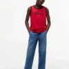 Camisola sem mangas com logótipo Tommy em letra cursiva para criança Camisola sem mangas com logótipo Tommy em letra cursiva para criança