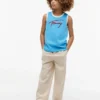 Camisola sem mangas com logótipo Tommy em letra cursiva para criança Camisola sem mangas com logótipo Tommy em letra cursiva para criança