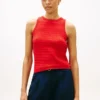 Camisola sem mangas com malha trançada Camisola sem mangas com malha trançada