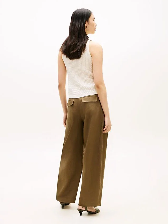 Camisola sem mangas com malha trançada Camisola sem mangas com malha trançada