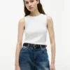 Camisola sem mangas de corte justo Camisola sem mangas de corte justo