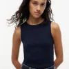 Camisola sem mangas de corte justo Camisola sem mangas de corte justo
