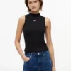 Camisola sem mangas de gola alta Tommy Jeans Slim Fit Camisola sem mangas de gola alta Tommy Jeans Slim Fit
