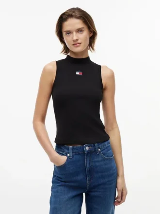 Camisola sem mangas de gola alta Tommy Jeans Slim Fit