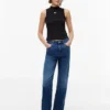 Camisola sem mangas de gola alta Tommy Jeans Slim Fit Camisola sem mangas de gola alta Tommy Jeans Slim Fit