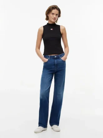 Camisola sem mangas de gola alta Tommy Jeans Slim Fit