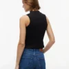Camisola sem mangas de gola alta Tommy Jeans Slim Fit Camisola sem mangas de gola alta Tommy Jeans Slim Fit