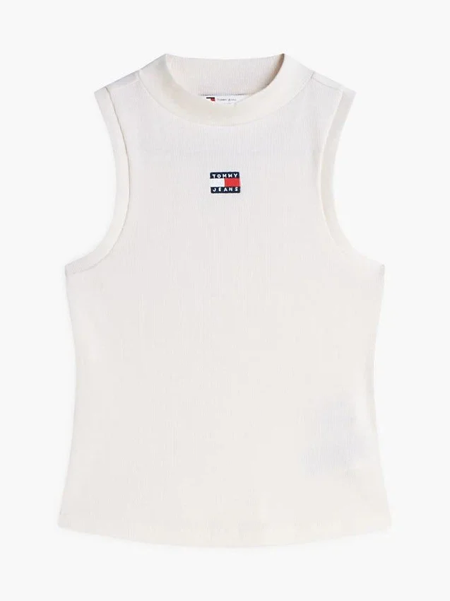 Camisola sem mangas de gola alta Tommy Jeans Slim Fit Camisola sem mangas de gola alta Tommy Jeans Slim Fit