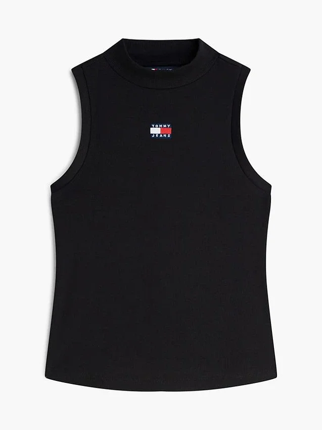 Camisola sem mangas de gola alta Tommy Jeans Slim Fit Camisola sem mangas de gola alta Tommy Jeans Slim Fit