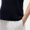 Camisola sem mangas em jersey de mistura de linho Camisola sem mangas em jersey de mistura de linho