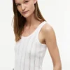 Camisola sem mangas em malha mista Camisola sem mangas em malha mista